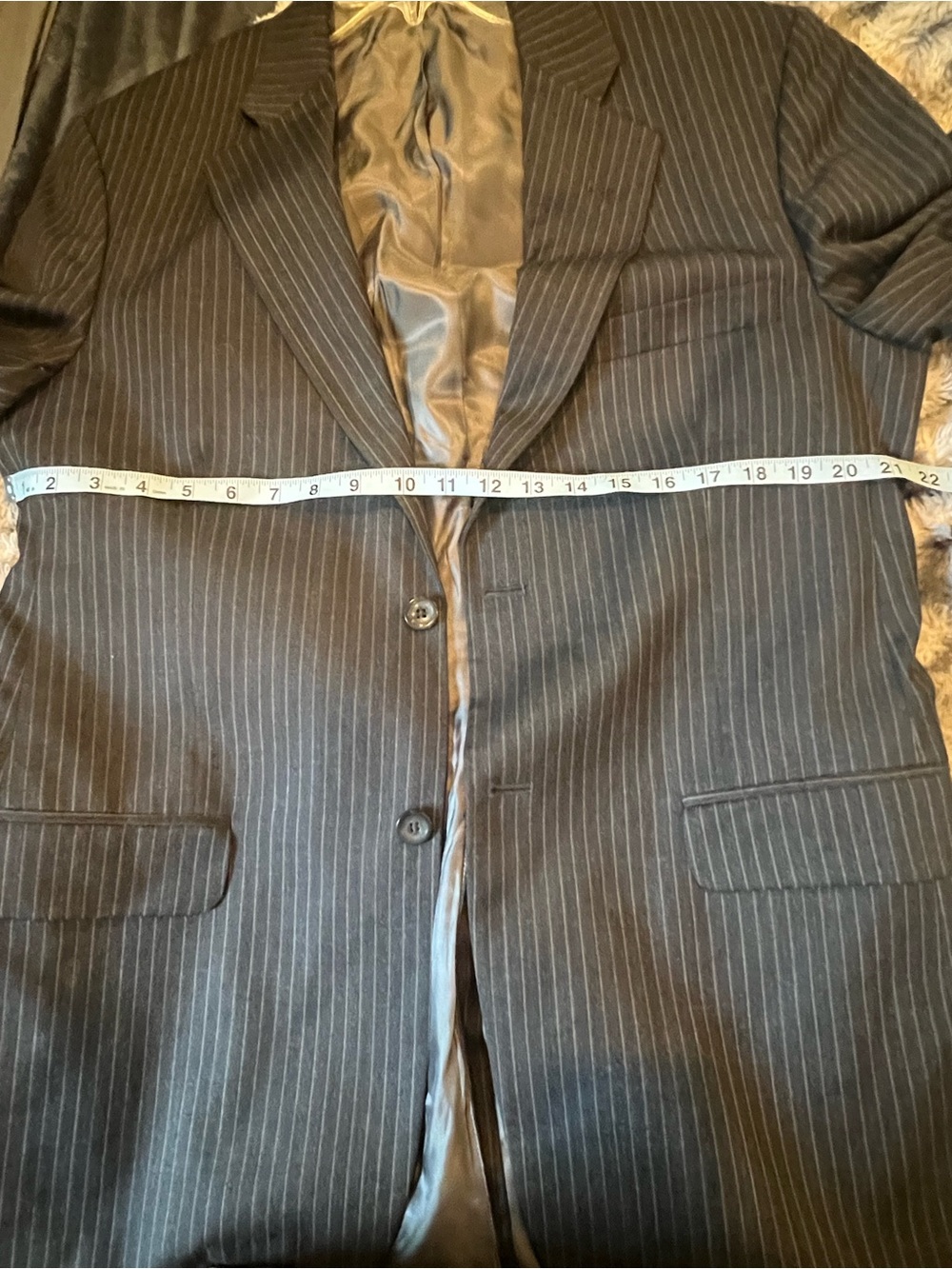 j.ferrar Black Pinstripe 40L Two-Piece Suit - Picture 9 of 10